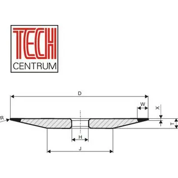 Brusný kotouč DIA kotouč 4F1 125x5/2x20 K100 D54 chladit ANO i NE pryskyřice
