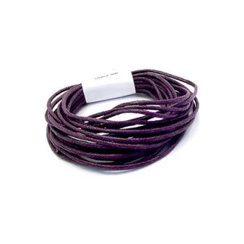 Korálek Voskovaná šňůra 2mm 5m fialová