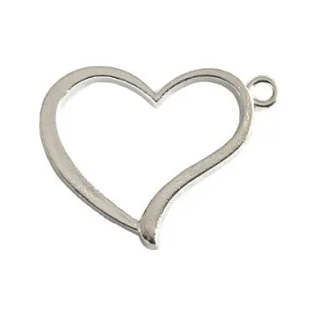 Přívěsek Přívěsek silueta srdce 35x26mm