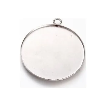 Materiál na výrobu šperku Lůžko kruh 35mm chirurgická ocel (1ks)