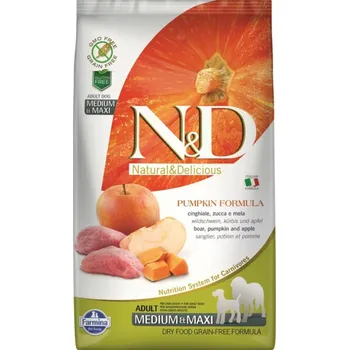N&D Grain Free Pumpkin Dog Adult Medium/Maxi Boar/Apple, 2x 12 kg