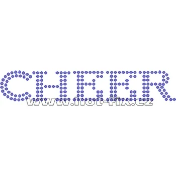 C084 - cheer hot-fix kamínková nažehlovací aplikace na textil, rozměry cca 11,7x2,1cm barva: kameny barva 101 Crystal /stříbrná