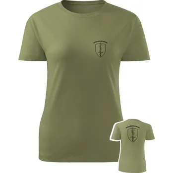Dámské tričko FACULTAS MEDICINAE MILITARIS - BACKSIDE - olivová