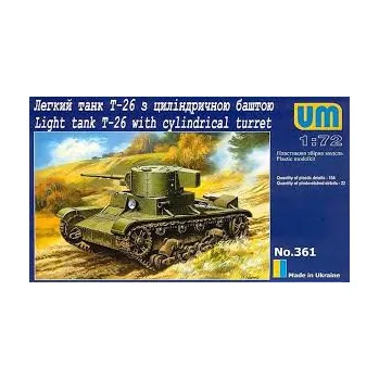 Plastikový model 1/72 T-26 with cylindrical turret