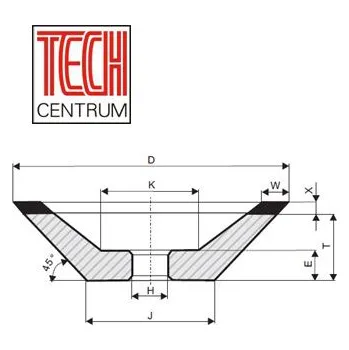 Brusný kotouč DIA kotouč 12V2 125x6/3x32 K100 D181 chladit ANO i NE pryskyřice
