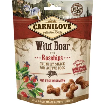 Pamlsek pro psa Carnilove Crunchy Wild Boar with Rosehips 200 g