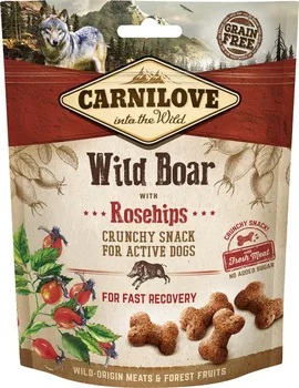 Pamlsek pro psa Carnilove Crunchy Wild Boar with Rosehips 200 g