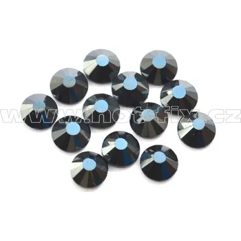 celobroušené hot-fix kameny Premium barva 127 DK Jet hematite /černá s kovovým leskem tmavá, velikost SS16, balení 144ks, 720ks nebo 1440ks barva: barva CBP 127 DK Jet hematite, velikost: velikost SS16, prodejní balení: balení 144ks /1grs