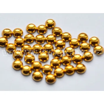 hot-fix perla barva SA303 gold, velikost 4mm, balení 100 nebo 500ks barva: hot-fix perla barva SA303 gold, velikost: velikost 4mm, prodejní balení: balení 100ks
