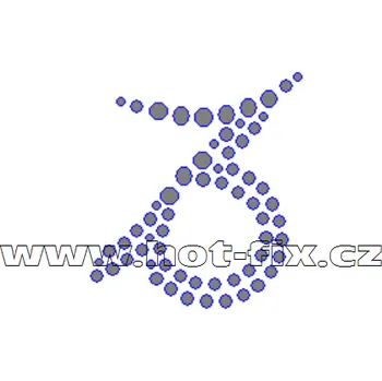 SZ002-10 - hot-fix kamínkový potisk znamení zvěrokruhu Kozoroh (22.12.-20. 1.), rozměry cca 4,6x5,1cm barva: kameny barva 101 Crystal /stříbrná