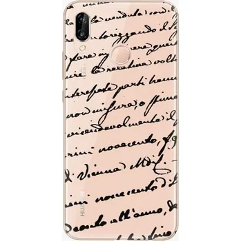 Pouzdro na mobilní telefon iSaprio Handwriting 01 black pro Huawei P20 Lite