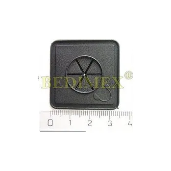 Nášivka průchodka (nášivka) pro sluchátka,čtverec-35x35mm,černá celé balení