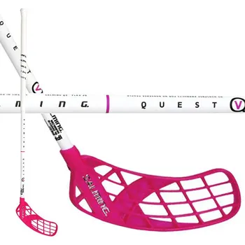 Florbalová hůl Recenze Salming Q5 CC29 bílá/růžová 100 cm
