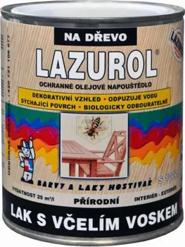 Lak na dřevo Barvy a laky Hostivař Lazurol S1022 0,75 l