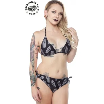 Dámské plavky Dámské plavky Sourpuss 6 Feet Under String Bikini - velikost L