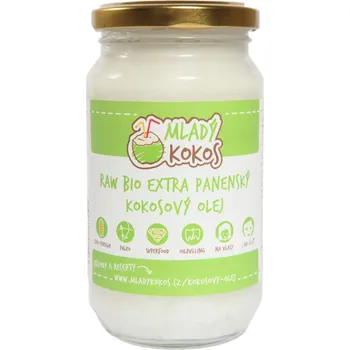 Rostlinný olej Mladý Kokos Raw Bio extra panenský kokosový olej 400 ml