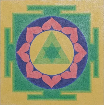 Radost v písku Šablona na pískování mandala 39 - ganéša jantra Varianta: 490 x 490 mm