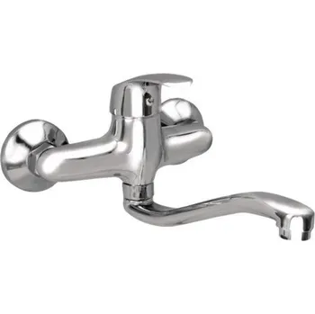 Vodovodní baterie SAGITTARIUS ZORA ZR 3115/Z-100 dřezová nástěnná baterie rozteč 100 mm, ramínko 200 mm CHROM