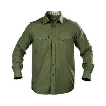 Pánská košile Košile Graff dlouhý rukáv Oliv vel. XL