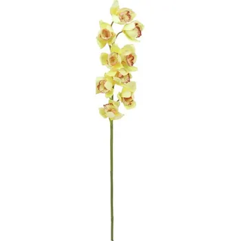 umělá květina Europalms Orchidej větvička žlutá 90 cm