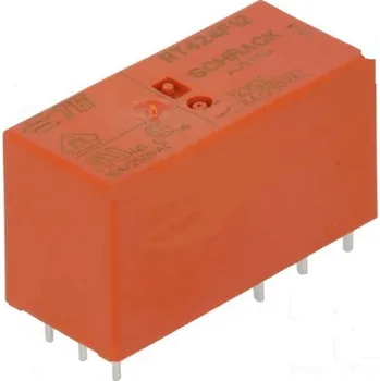 Relé TE CONNECTIVITY RT424F12 Relé elektromagnetické DPDT Ucívky:12VDC 8A/250VAC 8A/30VDC