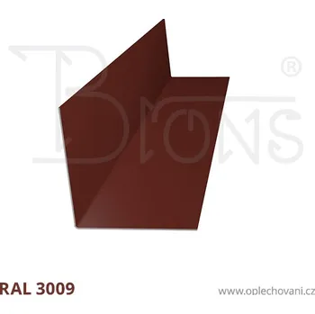 Střešní lemovaní Roh vnitřní rš 60 mm červenohnědá