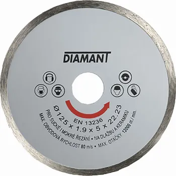 Řezný kotouč Den Braven Diamantový kotouč plný STANDARD Varianta: Diamantový kotouč plný STANDARD, 125 mm
