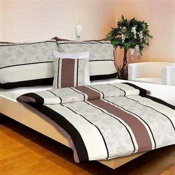 Povlečení Povlečení bavlna č.15 Elegant hnědo šedý 140x200, 70x90 cm