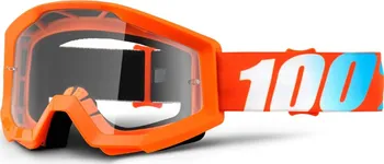 Motocyklové brýle 100% Strata Orange čiré plexi