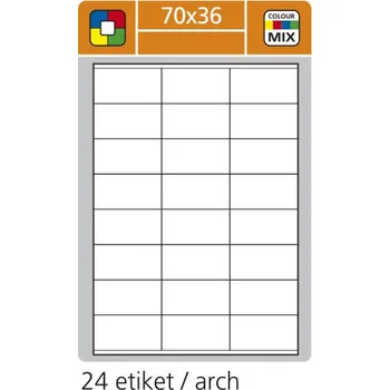 Samolepící etiketa MiF Etikety samolepicí 70x36mm, 100 ks A4 24306