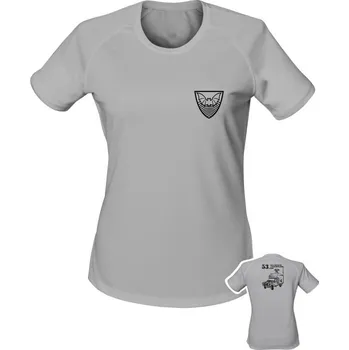 Dámské tričko Dámské funkční tričko 53. pluk průzkumu a elektronického boje - DEFENDER - světle šedá