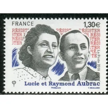 Poštovní známka Post France (2018) MiNr. 7016 ** - Francie - Lucie a Raymond Aubrac