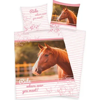 Povlečení Herding Kůň Ride 140 x 200, 70 x 90 cm