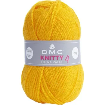 Příze Příze KNITTY 4 50g, sytě žlutá - odstín 978