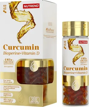 Nutrend Curcumin Bioperine vitamin D 60 cps.