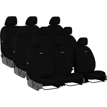 Ochranný autopotah Autopotahy FORD TRANSIT VII, 9 míst, NEDĚLENÁ ZADNÍ OPĚRADLA, od r. 2014, Elegance černé