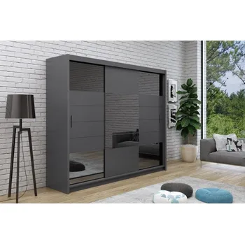 Šatní skříň Casarredo Šatní skříň FRANKLIN 2 250 grafit/grafit