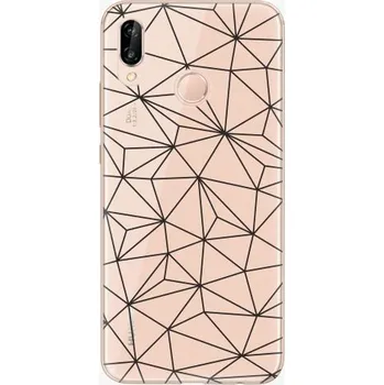 Pouzdro na mobilní telefon iSaprio Abstract Triangles 03 black pro Huawei P20 Lite