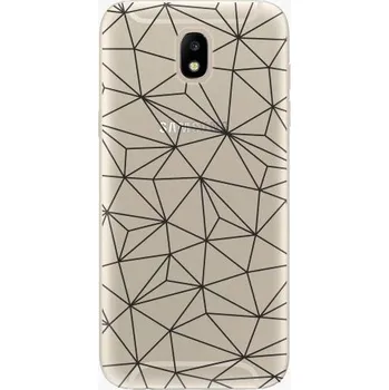 Pouzdro na mobilní telefon iSaprio Abstract Triangles 03 Black pro Samsung Galaxy J5 2017