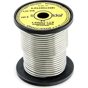 Páječka Cín S-PB48Sn32Bi F1 trubičkový nízkotavitelný 1,5mm 100g