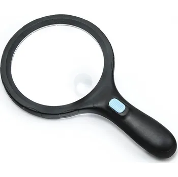 Lupa Velká duální lupa s osvětlením, 1.8X / 5X zvětšení, 12 LED diod, průměr 130mm