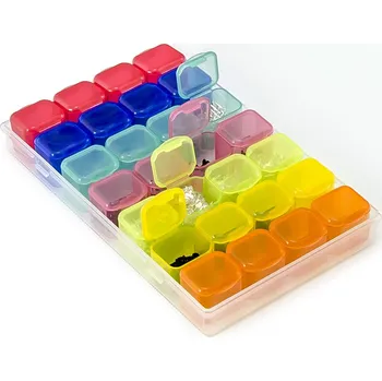 Krabičky na SMD součástky a šroubky, 28 komor