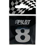 Pilot Chromované samolepící 3D číslo (8) - Lampa Italy 07895