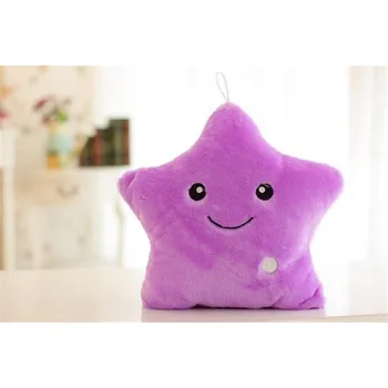 plyšák 34 cm velká svítící plyšová hvězda Barvy: fialová