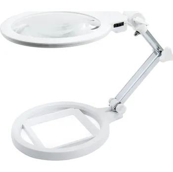 Lupa Stojanová lupa s LED přísvitem a pravítkem, zvětšení 2x 6x