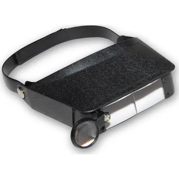 Čelová lupa s volitelným zvětšením