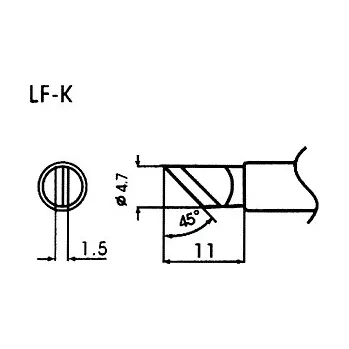 Páječka Hrot pro bezolovnaté pájky LF-K