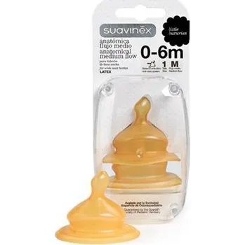 Savička 2x savička anatomická - široké hrdlo, střední průtok, latexová