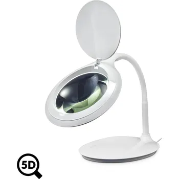 Lupa IB-9101 Stolní LED lampa s lupou 122mm, regulací a zvětšením 2.25x, 5D