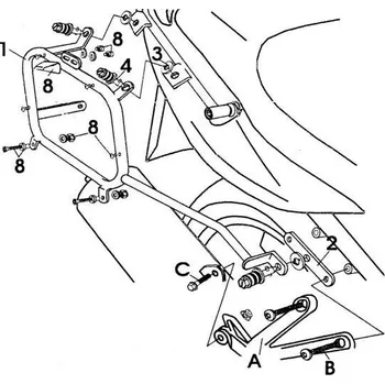 Motodoplněk Nosič bočních kufrů Fehling Suzuki GSF 600/1200 01-04 rychloupínací